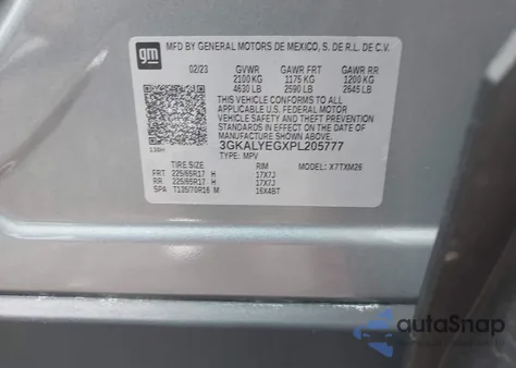 2023 GMC Terrain Awd At4 z USA, uszkodzony, nr VIN 3GKALYEGXPL205777